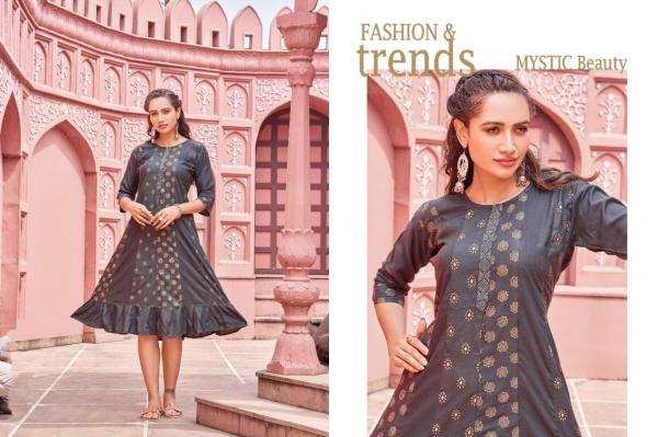 Kinti Spectrum Fancy Rayon  Designer Anarkali KurtiColletion